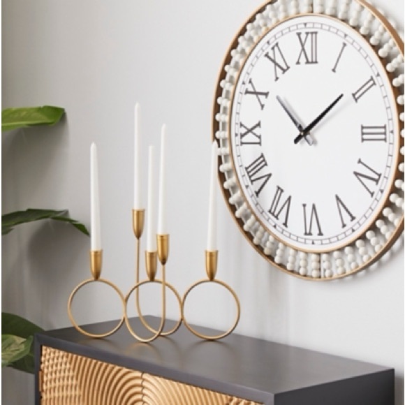 CosmoLiving by Cosmopolitan Candelabra gold tone modern decoration - Picture 6 of 6